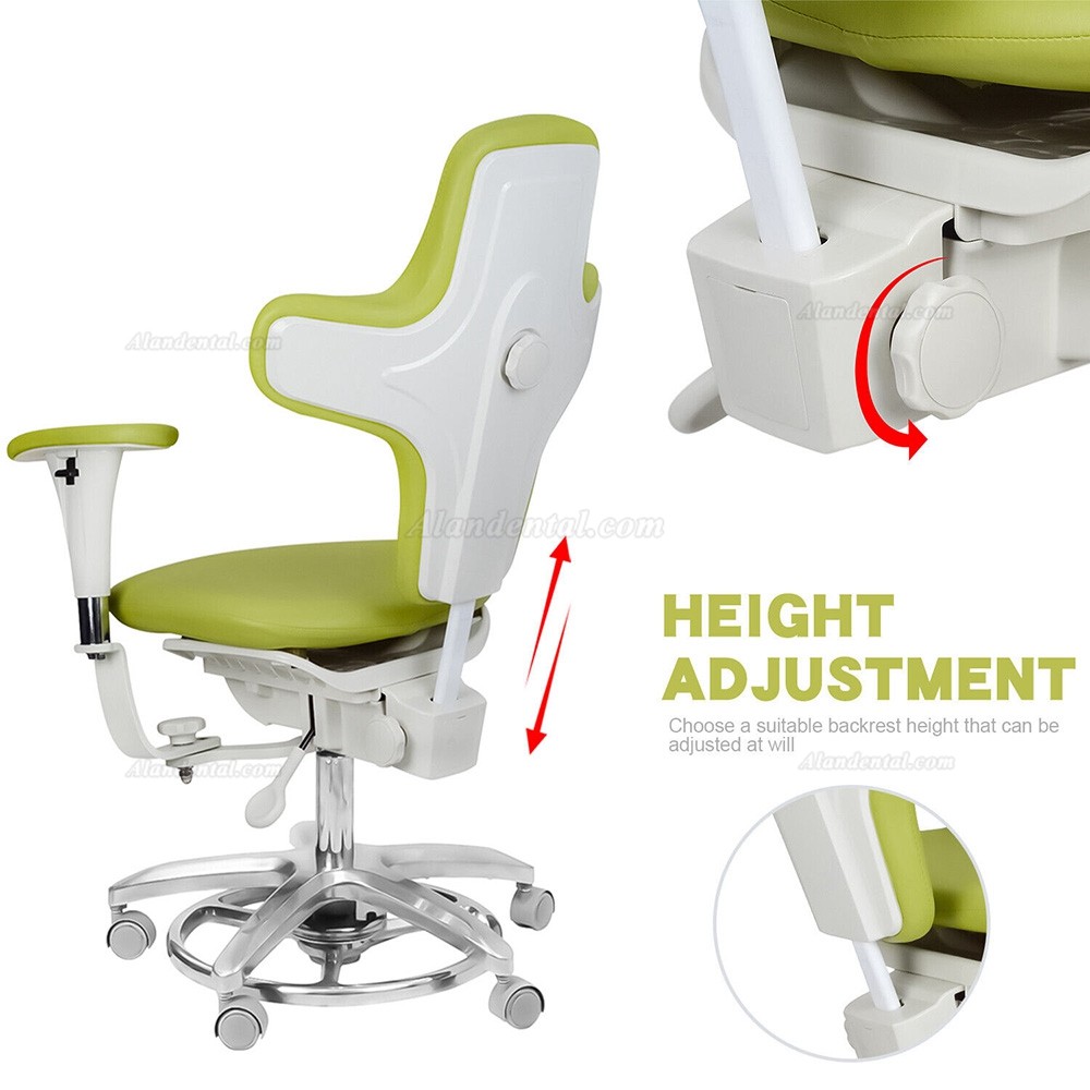 QIYUAN QY-MDS-E3 Dental Microscope Operator Stool Ergonomic Dentist Stool PU Leather Dynamic Seat